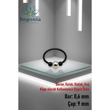 Begonia Accessories 925 Ayar Gümüş Silver Boncuk Üç Top Halka Hızma, Küpe Olarak Kullanıma Uygundur