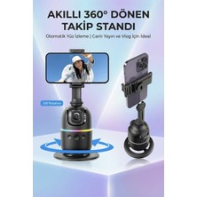 Azurtech Akıllı Tripod Hareketli Gimbal Kumandalı Çok Amaçlı Video Selfie Telefon Tutucu