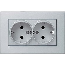 MarkEntegra Ikili Topraklı Priz, Çocuk Korumalı ve Çarpma Karşıtı