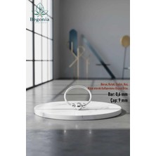 Begonia Accessories 925 Ayar Gümüş Silver Boncuk Üç Top Halka Hızma, Küpe Olarak Kullanıma Uygundur