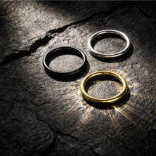 Begonia Accessories 925 Ayar Gümüş, Silver,gold,black 3 Adet Halka Hızma Set