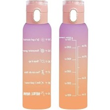 MarkEntegra Motivasyon Su Matarası, 750CC Kapasiteli, Sızdırmaz Plastik