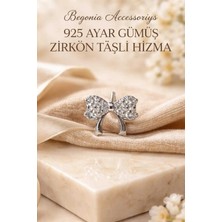 Begonia Accessories 925 Ayar Gümüş Kurdele Figürlü Zirkon Taş Hızma