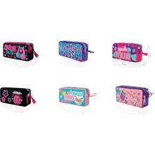 MarkEntegra Çift Gözlü Su Geçirmez Kalem Çantası - Kızlar Için Asorti Renkler