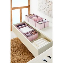 MarkEntegra 4'lü Pudra Çizgili Çekmece Içi Organizer Seti