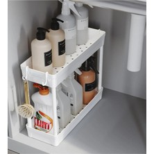 Çok Amaçlı 2 Katlı Raf Organizer, Banyo ve Mutfak Için Pratik Çözüm