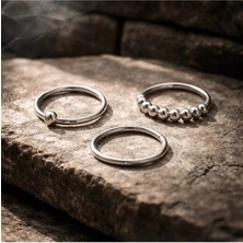Begonia Accessories Anti Alerjik Paslanmaz Kararmaz 3 Adet Halka Hızma Küpe Olarak Kullanıma Uygun Set