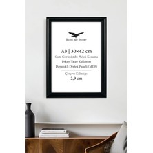 Raven Art Studio Pyramid A3-30X42CM Siyah Resim Fotoğraf Belge Poster Evrak Çerçevesi Korumalı Kırılmaz Pleksi Cam