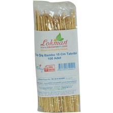 Cosmos E-Ticaret Şiş Bambu Şişleri 15 cm Takribi 100 Adet 1 Paket