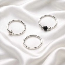 Begonia Accessories Anti Alerjik Paslanmaz Kararmaz 3 Adet Halka Hızma Küpe Olarak Kullanıma Uygun Set