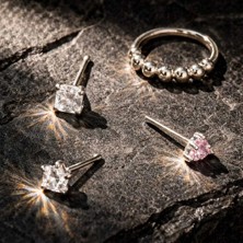 Begonia Accessories Anti Alerjik Paslanmaz Kararmaz 4 Adet Hızma Küpe Olarak Kullanıma Uygun Set