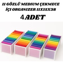 4'lü 11 Gözlü Orta Boy Çekmece Içi Düzenleyici Seti