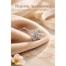 Begonia Accessories 925 Ayar Gümüş Minimal Zirkon Taşlı Yusufçuk Figürlü Hızma