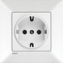 MarkEntegra Beyaz Topraklı Priz Mekanizması, Meridyen Serisi