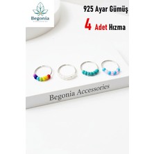 Begonia Accessories 925 Ayar Gümüş 4 Adet Halka Hızma Set / 4