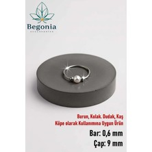 Begonia Accessories 925 Ayar Gümüş Beyaz Inci Boncuk Üç Top Halka Hızma, Küpe Olarak Kullanıma Uygundur