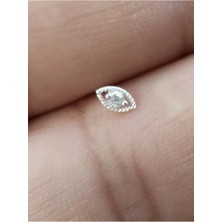 Begonia Accessories 925 Ayar Gümüş Damla Göz Figürlü Piercing Hızma Küpe