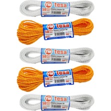 Renkli Naylon Çamaşır Ipi 6'lı Set, Dayanıklı ve Çok Amaçlı Kullanım