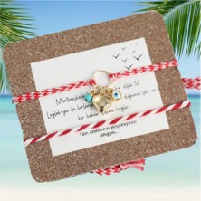 BijuStore Altın Kaplama Kalp ve Nazar Boncuklu Marteniçka Bileklik