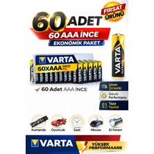 Aaa Ince Pil 60’lı Ekonomik Paket (Uzun Ömürlü)