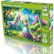 Ks Puzzle 31755 Prınces Unıcorn 50 Parça Puzzle