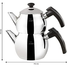 MarkEntegra Indüksiyon Tabanlı Mini Boy Siyah Çaydanlık Takımı