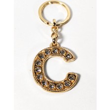 Moncuk Design Taşlı “c” Harfi Metal Anahtarlık – Şık ve Kişisel Tasarım