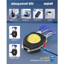 MarkEntegra Çok Fonksiyonlu Mini El Feneri, 800 Lümen, USB Şarjlı, Anahtarlık Tipi