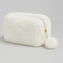 Peluş Kalemlik Makyaj Çantası 10X20 cm Yerli Üretim Tek Bölme Geniş Hacimli