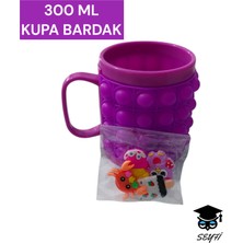 300 ml Desenli ve Pop-It Kupa Bardak Çeşitleri Plasik Çocuk Bardakları 1 Adet Fosforlu Canlı Renkler