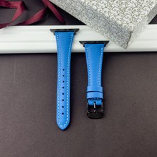 Kuzgun Deri Apple Watch Seri 10 11 42MM - 38 40 41MM - Se 1 2 3 40MM - Seri 1 2 3 4 5 6 7 8 9 Uyumlu Hakiki Deri El Yapımı Unisex Saat Kayışı, Deri Kordon
