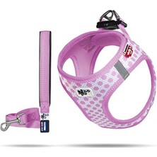 MarkEntegra Hava Geçirgenliği Yüksek Göğüs Tasması - Pembe-Puantiye