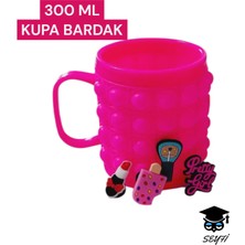 300 ml Desenli ve Pop-It Kupa Bardak Çeşitleri Plasik Çocuk Bardakları 1 Adet Fosforlu Canlı Renkler