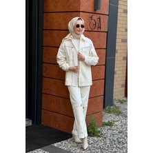 Omelya Pantolonlu Takım OE26KZ1022 Ekru