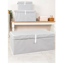 Çok Amaçlı Kapaklı Kutu Gri 70X40X30, Şık ve Fonksiyonel Depolama