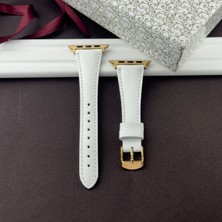 Kuzgun Deri Apple Watch Seri 10 11 42MM - 38 40 41MM - Se 1 2 3 40MM - Seri 1 2 3 4 5 6 7 8 9 Uyumlu Hakiki Deri El Yapımı Unisex Saat Kayışı, Deri Kordon