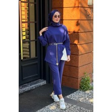 Venöve Luke Pantolonlu Takım 26FWSWE0005 Saks Mavi