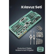 Creatividad Solutions 20 Parça Profesyonel Metrik Kılavuz ve Pafta Seti M3-M12 - Hassas Diş Açma ve Onarım Takımı