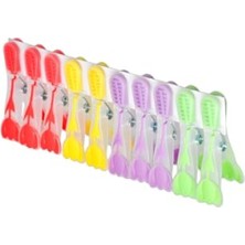 MarkEntegra 30 Adet Lale Desenli Şeffaf Silikon Mandal Seti