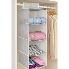 MarkEntegra 4 Bölmeli Askılı Dolap Düzenleyici - Gri