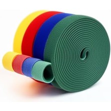 MarkEntegra Yapışkanlı Cırt Cırt Kablo Düzenleyici, 5 Metre Uzunluk