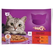 MarkEntegra Karma Lezzetler Içeren Yetişkin Konserve Kedi Maması 4 Adet 85 gr