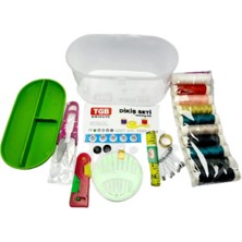 Mini Dikiş Seti 40 Parça, Kutulu, Iğne, Ip, Kanca ve Mezura ile Tam Set