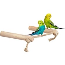 MarkEntegra Jüt Halatlı 15 cm Ağaç Ipli Kuş Tüneği (2'li Set)