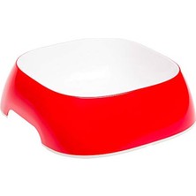 MarkEntegra Sağlam Plastik Mama Kabı - Kırmızı - 1,2 L