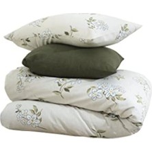 MarkEntegra Çift Kişilik Nevresim Takımı - %100 Pamuk, 4 Parça Desenli