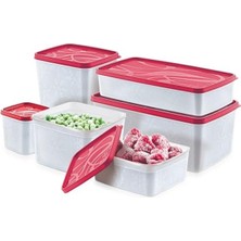 MarkEntegra Derin Dondurucu Saklama Kabı Seti, 6 Parça, -20°c'ye Dayanıklı