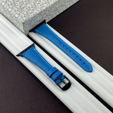 Kuzgun Deri Apple Watch 10 11 46MM - Ultra 1 2 3 49MM - Se 1 2 3 44MM - 42 44 45 46 49MM Seri 1 2 3 4 5 6 7 8 9 10 Ultra Uyumlu Hakiki Deri El Yapımı Kadın Saat Kayışı, Apple Deri Kordon