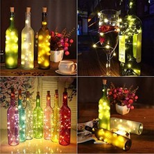 MarkEntegra Mantar Tıpa Peri LED Işık (3 Metre, Güneş Işığı)