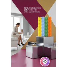 Creatividad Solutions Lüks Burgu Mum Seti: 40’lı Renkli Butik Doğum Gü Nü Kına ve Özel G Ün Mumları 8 cm